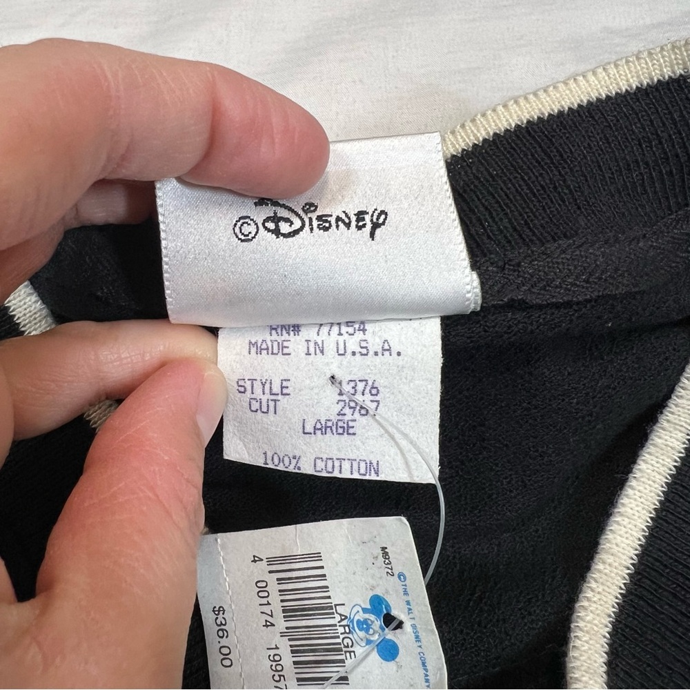 Disney Animal Kingdom Safari Mickey Mouse Tee Large USA Made Embroidered Vintage - Picture 5 of 8